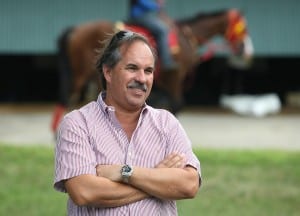 Trainer Jose Garrafalo.   Photo By Bill Denver/EQUI-PHOTO.