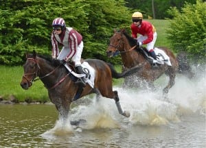 Steeplechase officials hope they're not all wet in introducing wagering.  Douglas Lees photo.