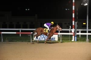 Princess of Sylmar's maiden breaker at Penn National.  Photo B & D Photography.