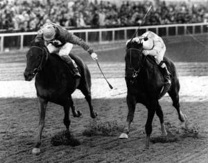 Small trainee Broad Brush wins the Federico Tesio at Pimlico.  Photo by Double J Photography.