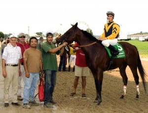 Timonium win photo, Ferris wheel in the background.