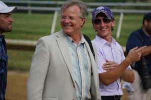 Trainer Bill Mott had plenty to smile about after Royal Delta's win.  Photo by Vas.