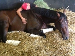 Jen Patterson and Orb, stacking some Zzzzs.