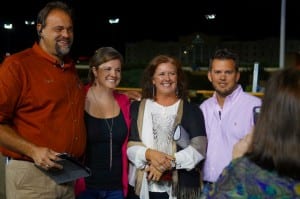 Lynn Cash (left) and Lola Cash (second from right) are all smiles following Take It Like a Man's Researcher victory.  Photo by Vas.