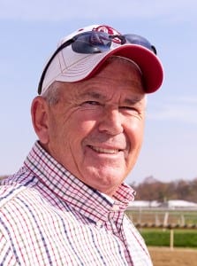 Trainer Jerry Robb's two year-olds have been on a tear this season.  Photo by Jim McCue, Maryland Jockey Club.