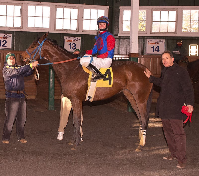 Trevor McCarthy hits four-bagger at Laurel Park