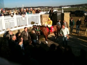 A festive crowd as Rapid Redux wins for the 19th consecutive time in 2011, and 21st overall.  Photo by The Racing Biz.