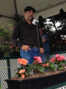 Trainer Billy Gowan addresses the media earlier in the week. Photo by The Racing Biz.