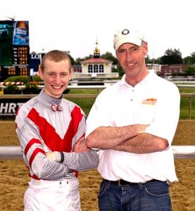 Trevor McCarthy and Kieron Magee. Photo by Jim McCue, Maryland Jockey Club.