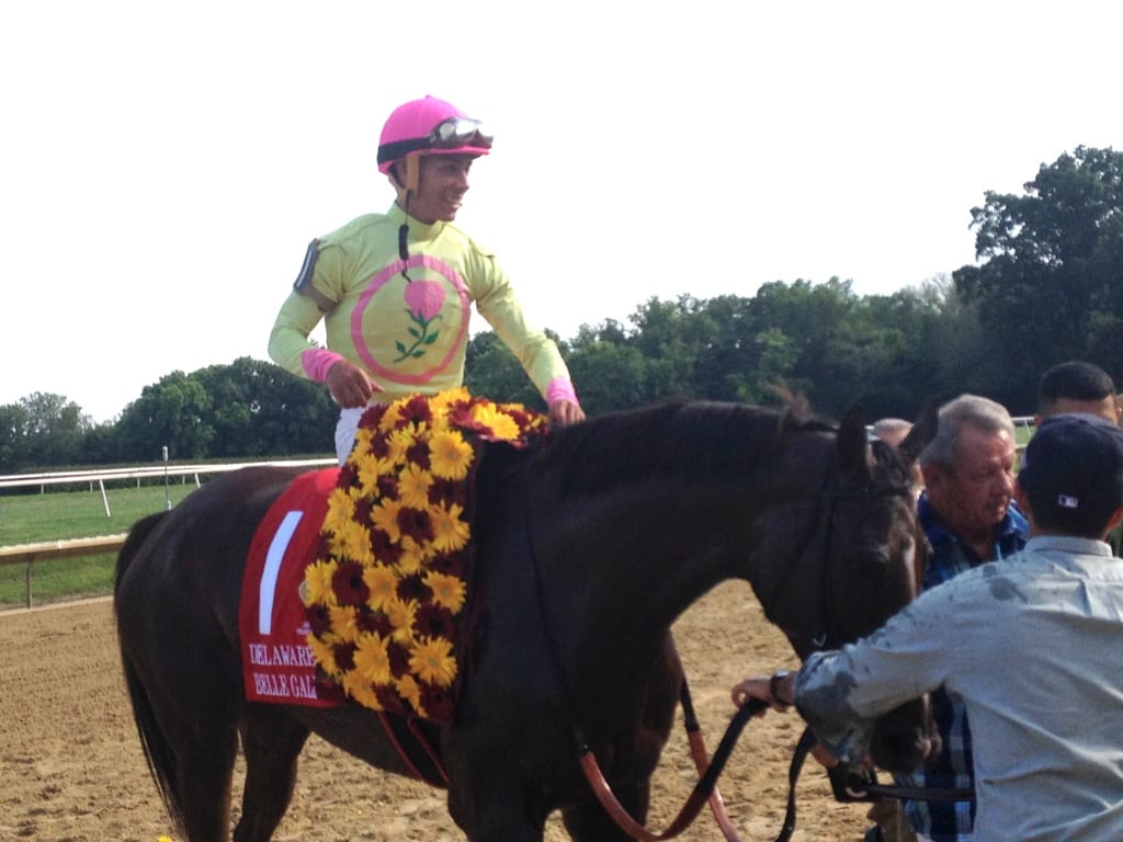 Victory flowers for Belle Gallantey.