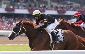 Starstruck and Kerwin Clark take the Matchmaker.  Photo By Bill Denver/EQUI-PHOTO