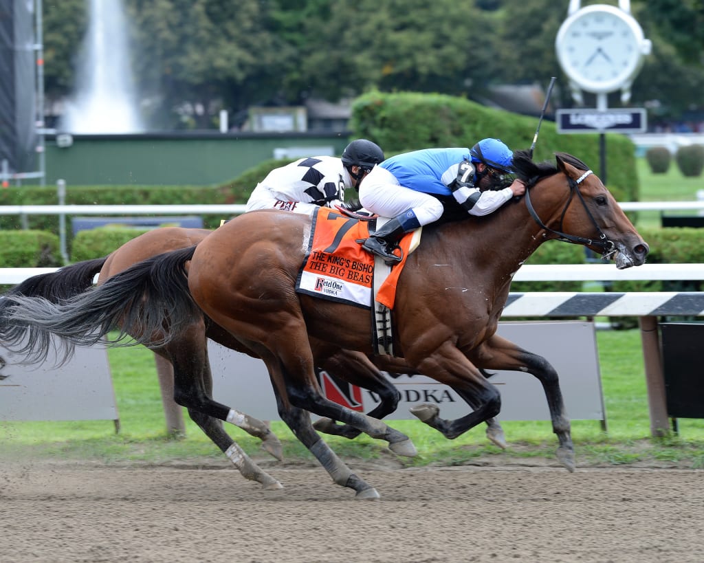 The Big Beast's King's Bishop win vaulted him to the head of the class. Photo by NYRA/Lauren King.