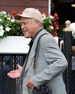 Jonathan Sheppard was all smiles this week after taking two races over jumps. Photo by NYRA/Susie Raisher.