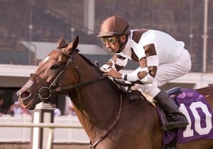 Two Notch Road was a sharp winner in the Punch Line Stakes at Laurel Park. Photo by Jim McCue, Maryland Jockey Club.