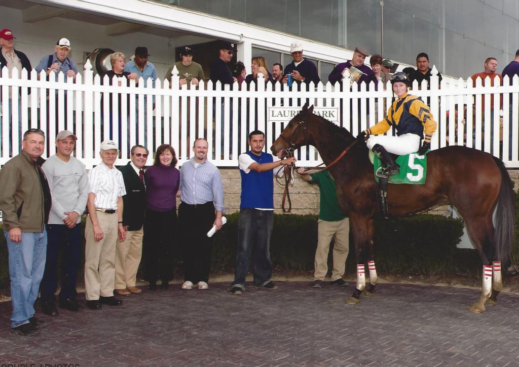 Thanksgiving 2007 -- a happy winner's circle after Terri's T Bird wins.