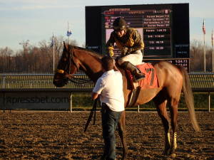 Forest Boyce aboard Ghost Bay. Photo by The Racing Biz.