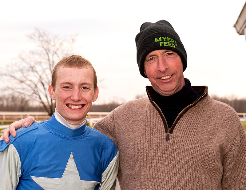 Trevor McCarthy and Kieron Magee. Photo by Jim, McCue, Maryland Jockey Club.