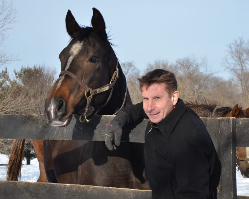 Matt McCarron and friend. Photo courtesy of Country Life Farm.