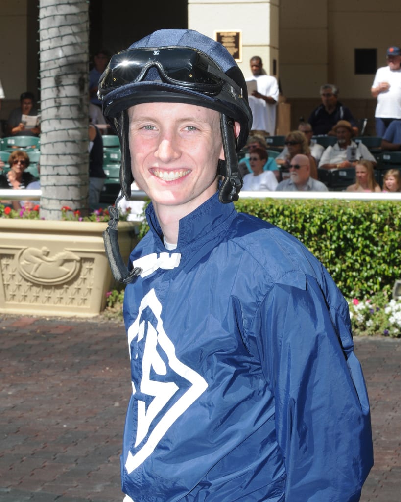 Trevor McCarthy at Gulfstream Park. Photo courtesy of the Maryland Jockey Club.