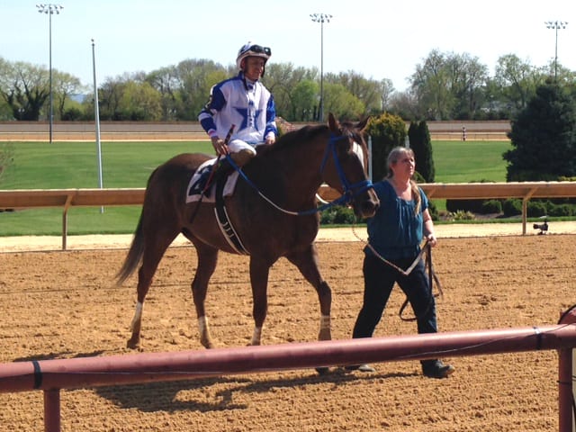 Russell Road after winning the Confucius Say at Charles Town today. Photo by Gary Quill.
