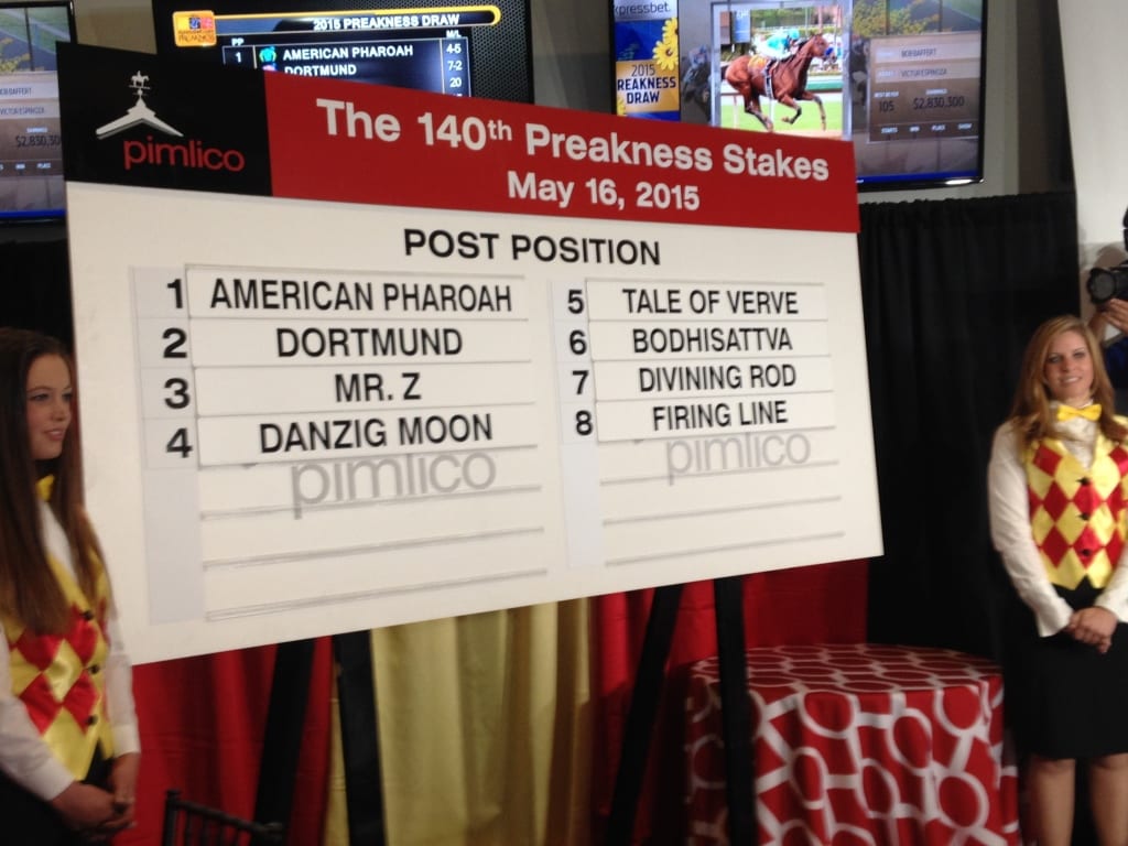 Preakness post positions (and hostesses).