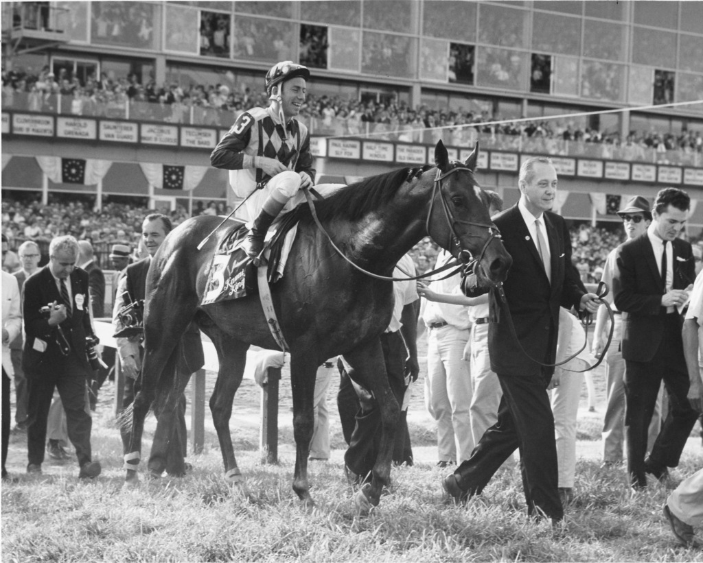 Kauai King after his Preaknss victory. Photo courtesy of the Maryland Horse Breeders Association.