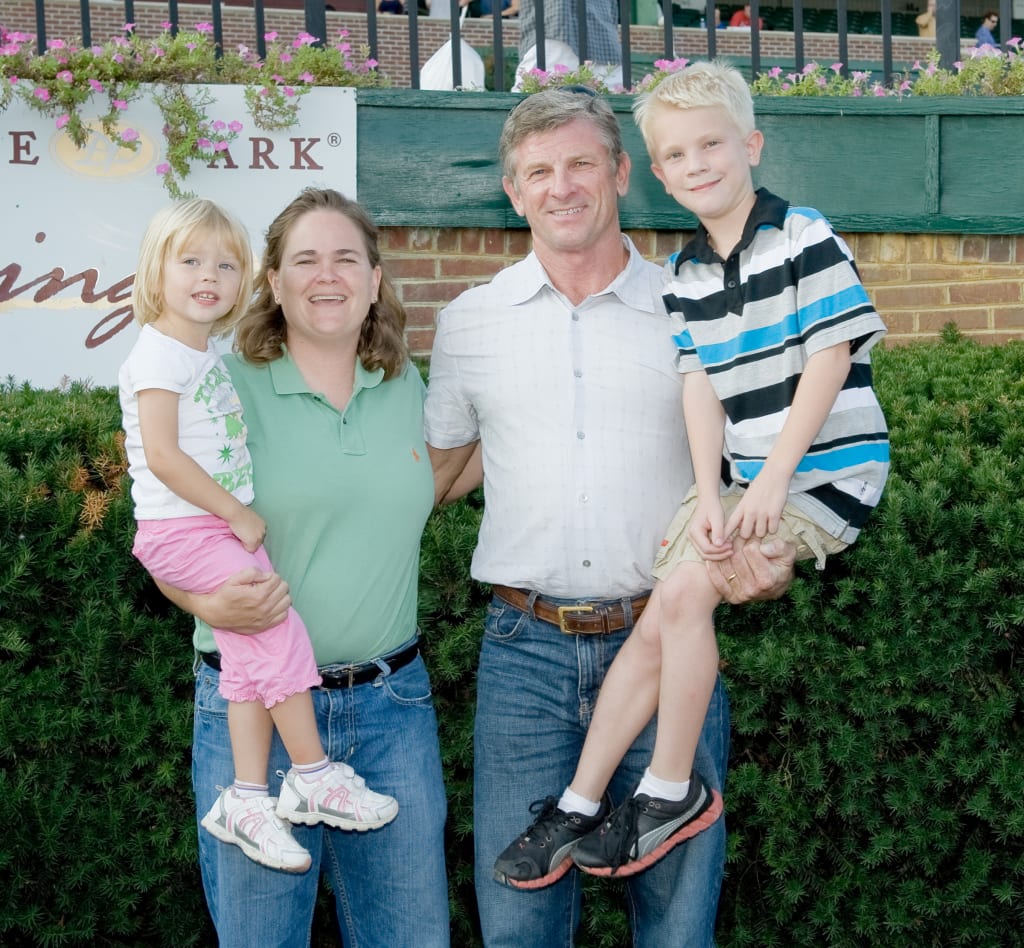 All in the family: Keeley, Tracey Randy and Taven Nunley in 2012. Photo by HoofprintsInc.com