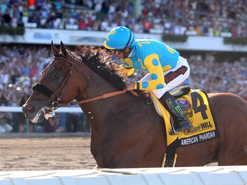 American Pharoah wins the Haskell. Photo By Bill Denver/EQUI-PHOTO.