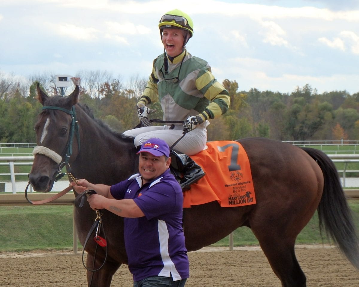 Forest Boyce returns a winner at Pimlico