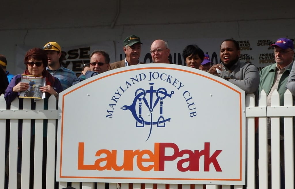 The crowd behind the winner's circle. Photo by The Racing Biz.