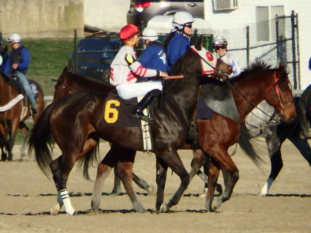 Keiber Rengifo rode Awake the Day on Sunday at Laurel Park. Photo by The Racing Biz.