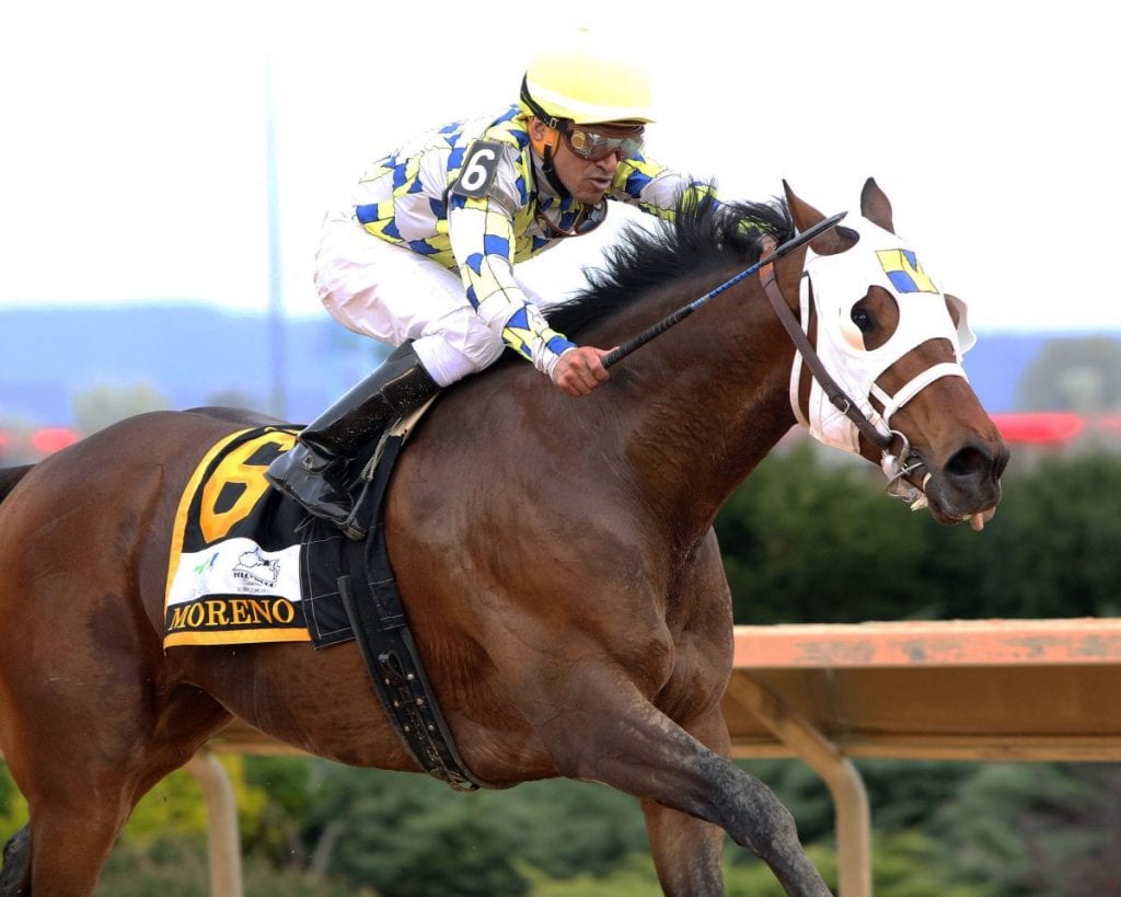 Moreno won the G2 Charles Town Classic. Photo by Coady Photography.