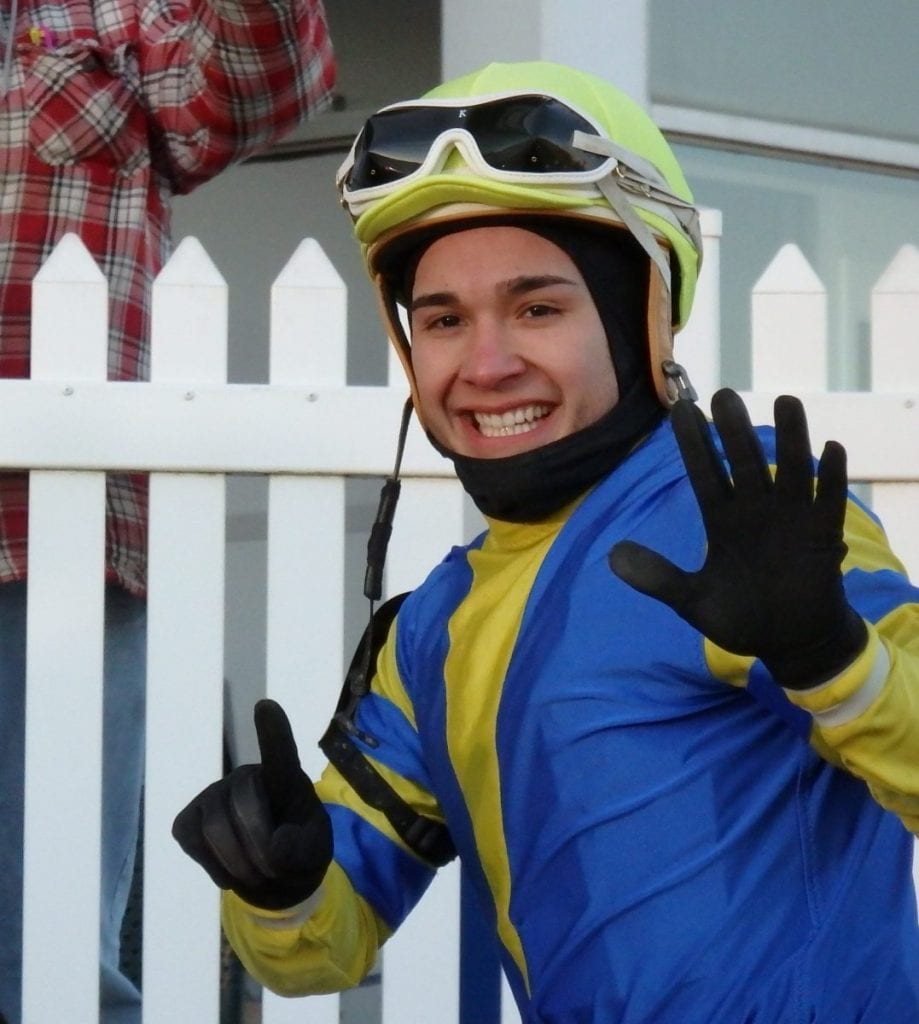 Nik Juarez struck a pose after winning six times at Laurel Park on January 11.