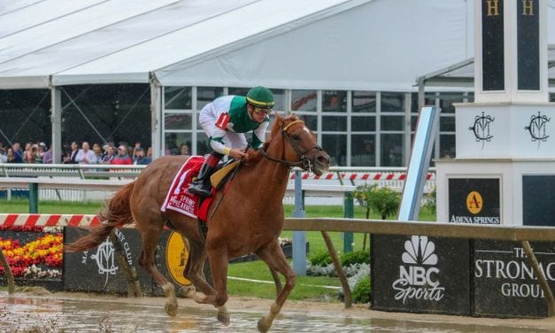 Happy Like a Fool gallops in Miss Preakness Stakes