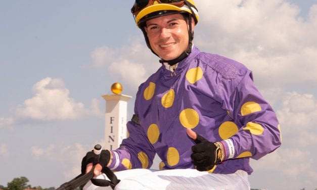 Jockey Serpa returns home after winning in China