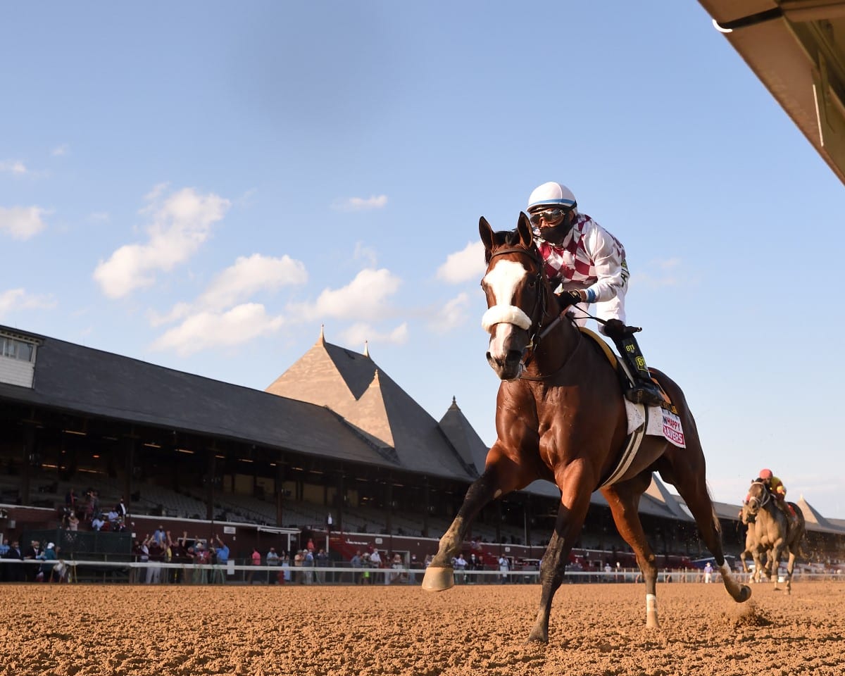 Tiz the Law was much the best in the Travers Stakes at Saratoga. Photo by NYRA.