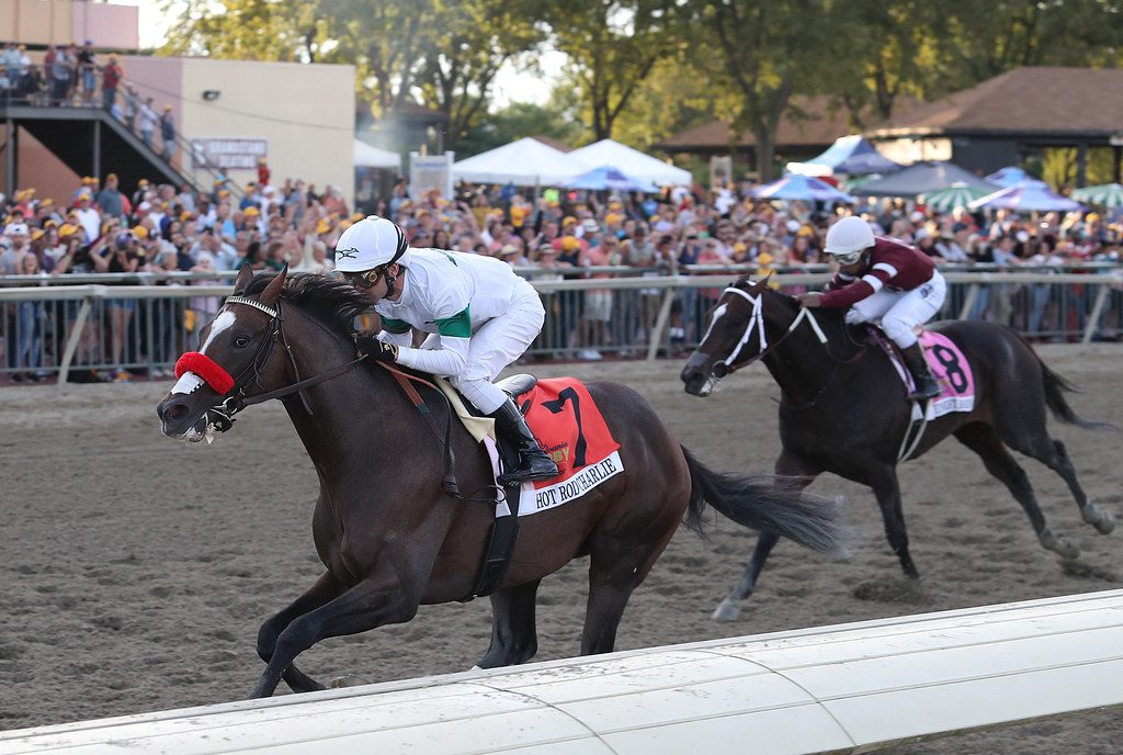 Hot Rod Charlie finally got his Grade 1 in the Pennsylvania Derby. Photo Bill Denver /EQUI-PHOTO.