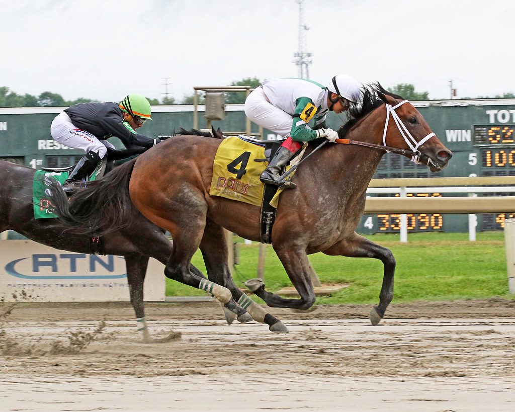 Chub Wagon edged Hey Mamaluke to win the Power by Far at Parx Racing. Photo by Barbara Weidl/EQUI-Photo.