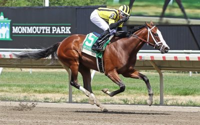 Shahama powers to Monmouth Oaks win