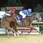 Jockey Yomar Ortiz escapes serious injury in fall