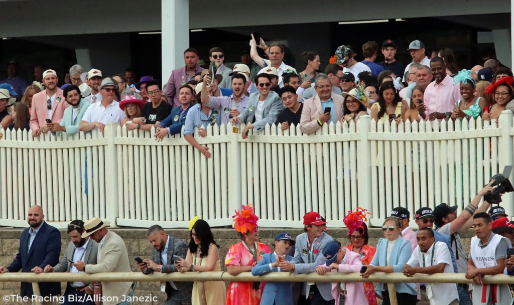 Preakness day crowd