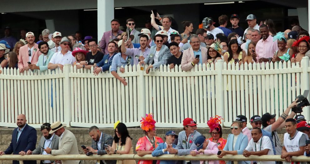 Preakness day crowd